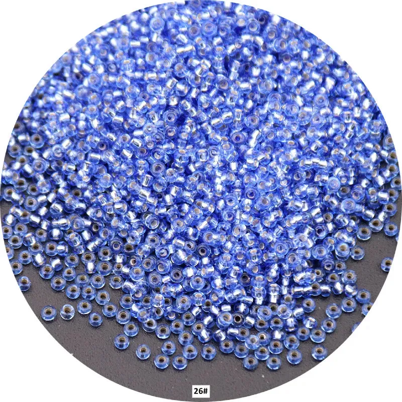 10G1680Pcs 15/0 1.5Mm Cream Blue Color Round Glass Seedbeads Czech Spacers Beads For Diy Glass Seed