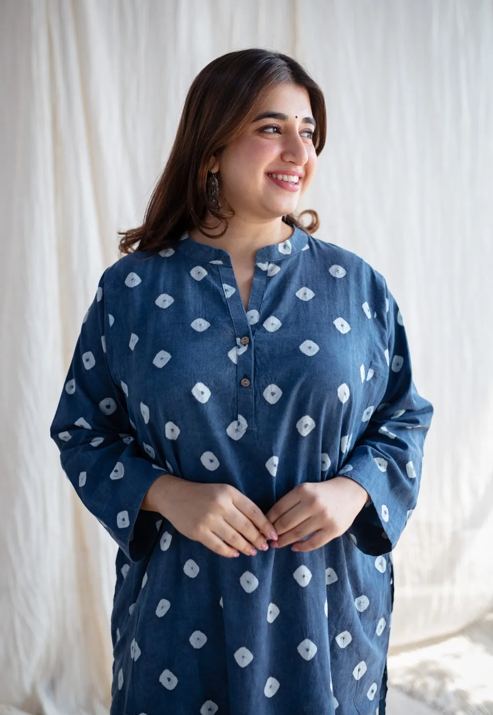 Arpita Bandhani Cotton Jhabba Kali Kurta