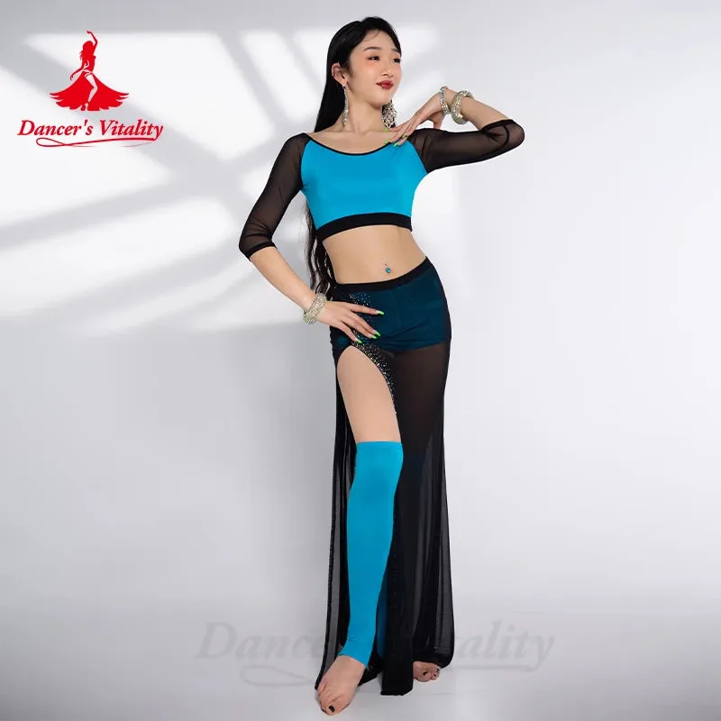 Belly Dance Costume Suit for Women Customzied Modal Sleeveless Top tassel Skirt 2pcs Oriental Dance Clothes Bellydance Outfit