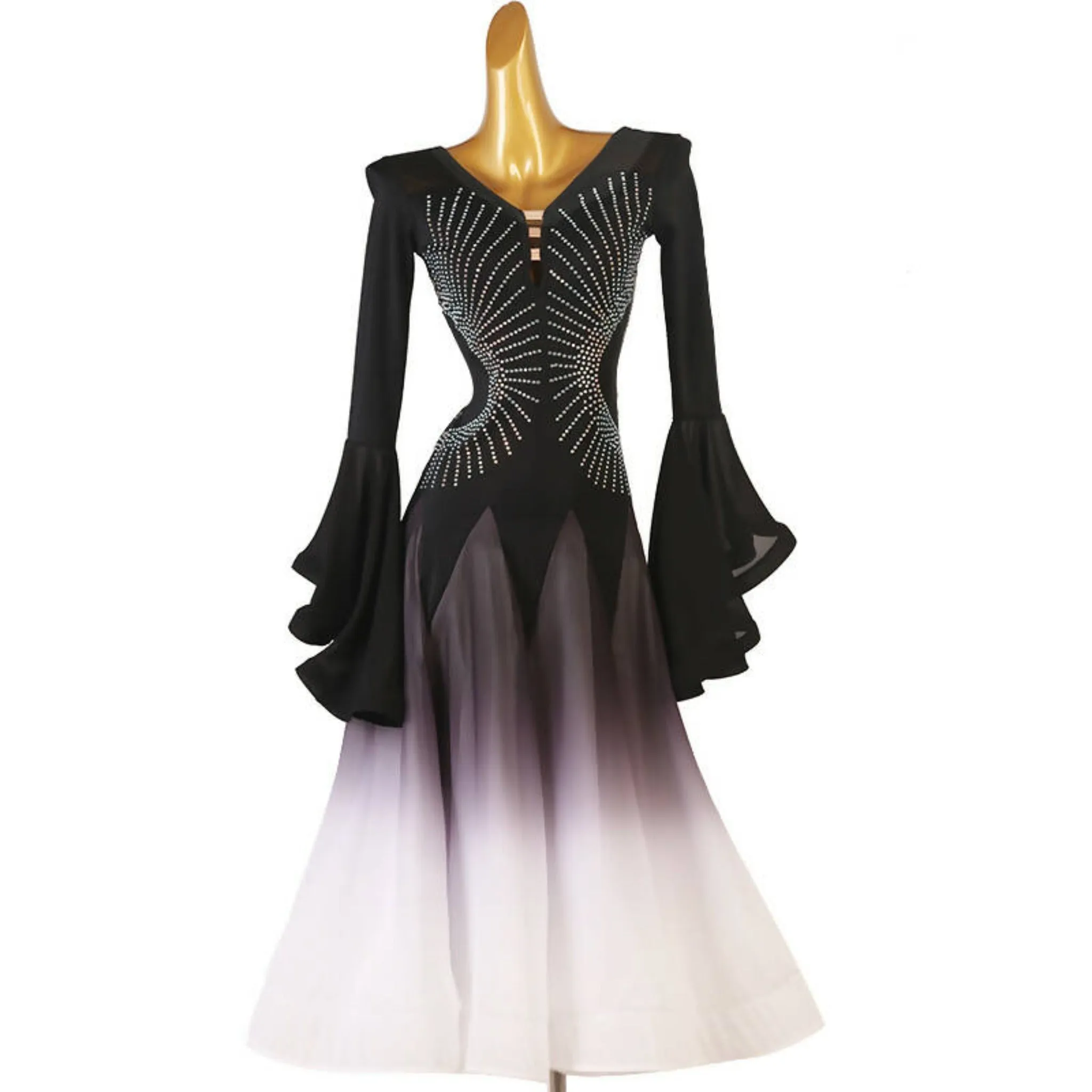 Black Gradient Ballroom Dress | MQ345