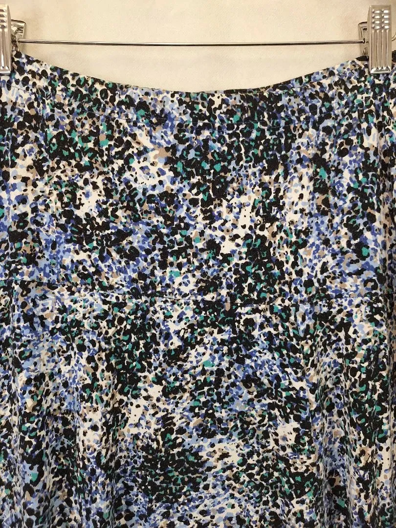 Black Pepper Cool Toned Summer Speckled Maxi Skirt Size 10