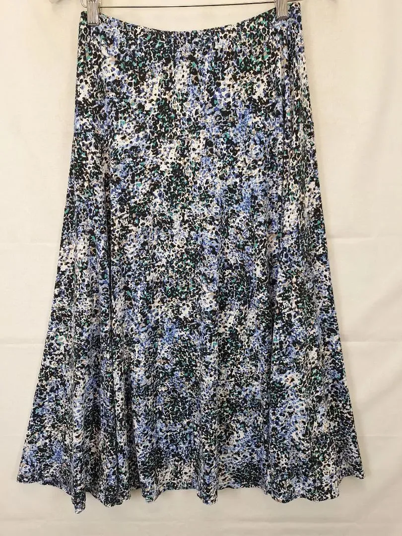 Black Pepper Cool Toned Summer Speckled Maxi Skirt Size 10