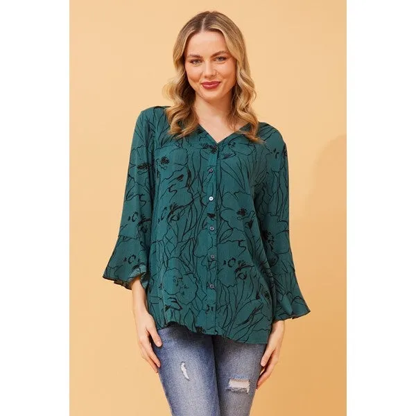 CHARLOTTE BOTANICAL PRINT TOP