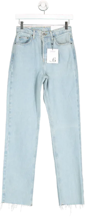 De Rococo Blue No. 6 High Rise Straight Full Length Jeans - Tall W25