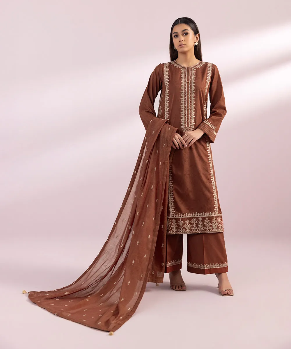 Embroidered Manaar Dupatta