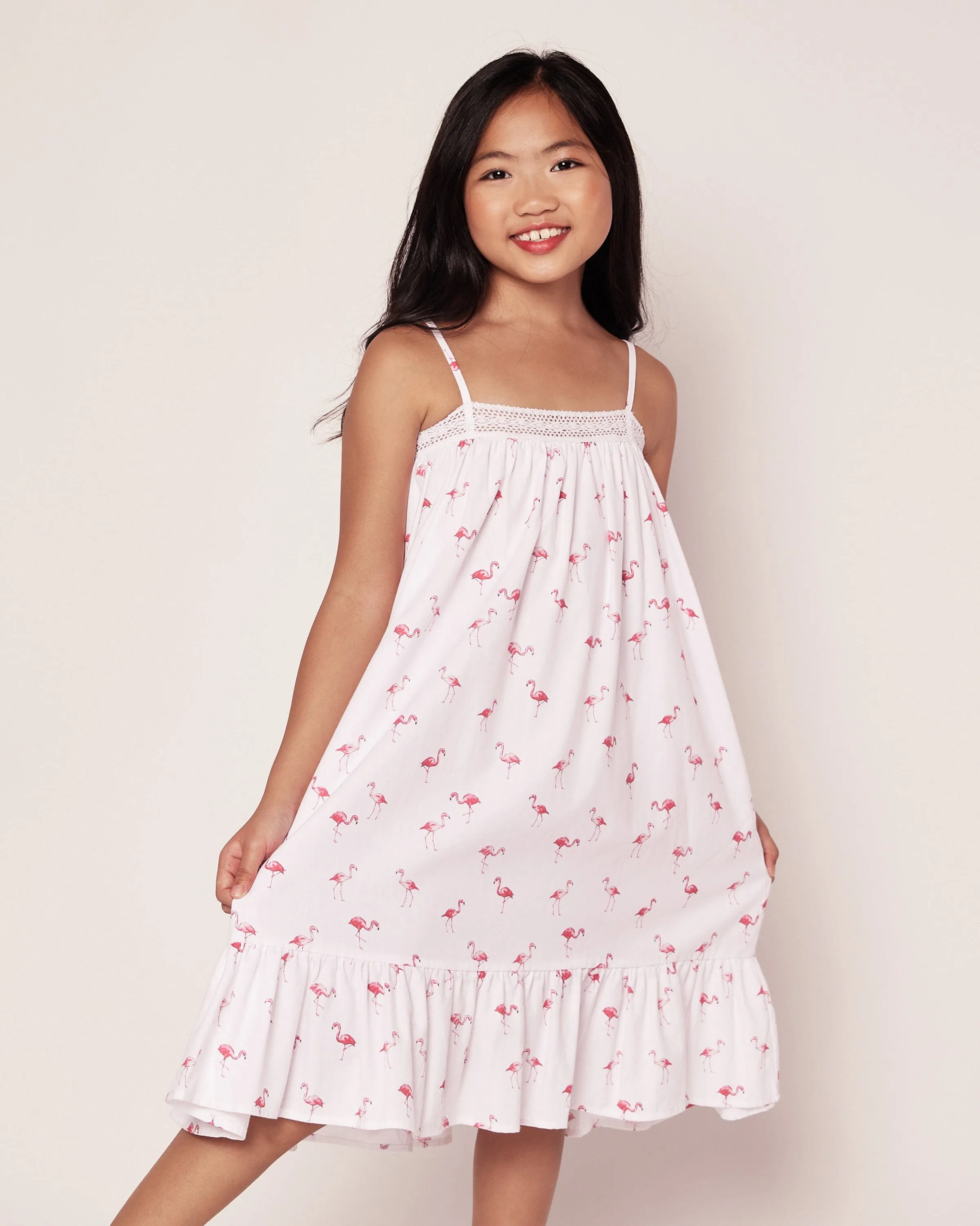 Girl's Twill Lily Nightgown | Flamingos