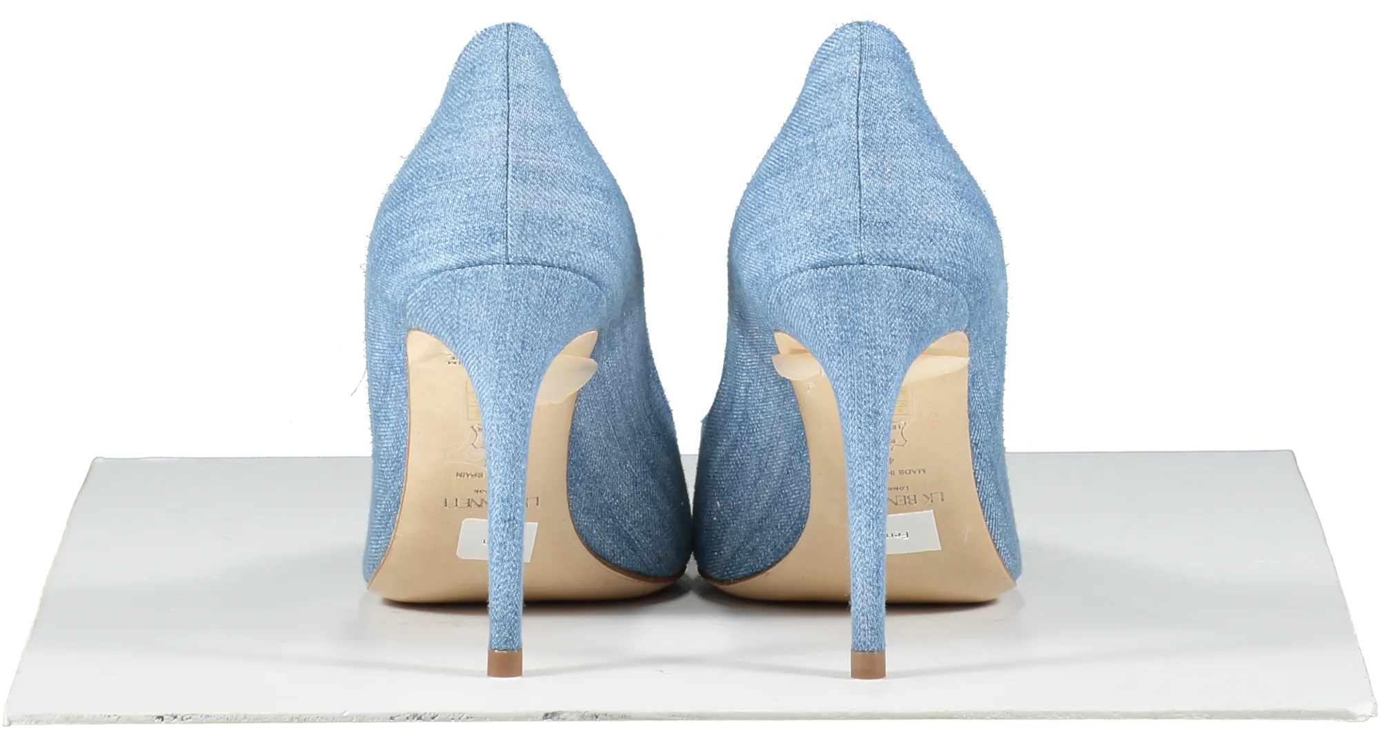 LK Bennett Blue Fern Denim Pointed Toe Court Heel UK 8