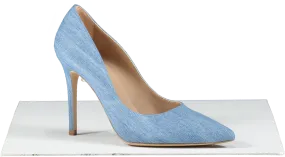 LK Bennett Blue Fern Denim Pointed Toe Court Heel UK 8