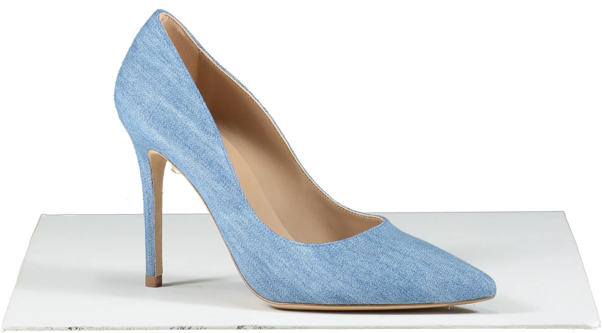 LK Bennett Blue Fern Denim Pointed Toe Court Heel UK 8