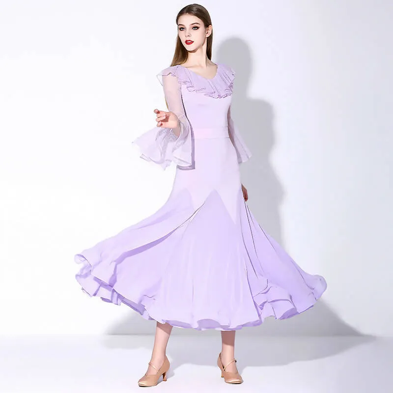 Pastel Finesse Ballroom Practice Dress | Yellow/Purple/Blue | 876