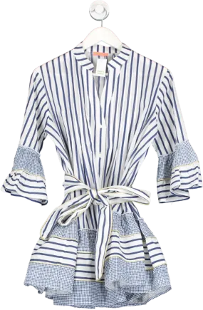 Peps White Pompadour Stripes DRESS UK S