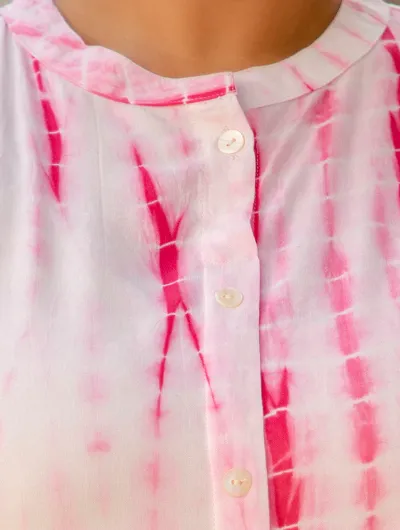 Plus Size Pink Tye Dye Kurti