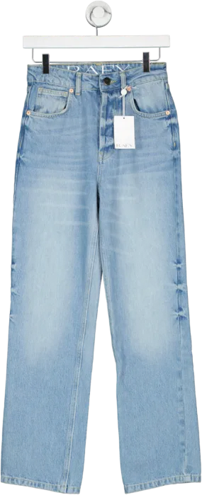 Raey Blue High Rise Organic-cotton Straight-leg Jeans BNWT W25