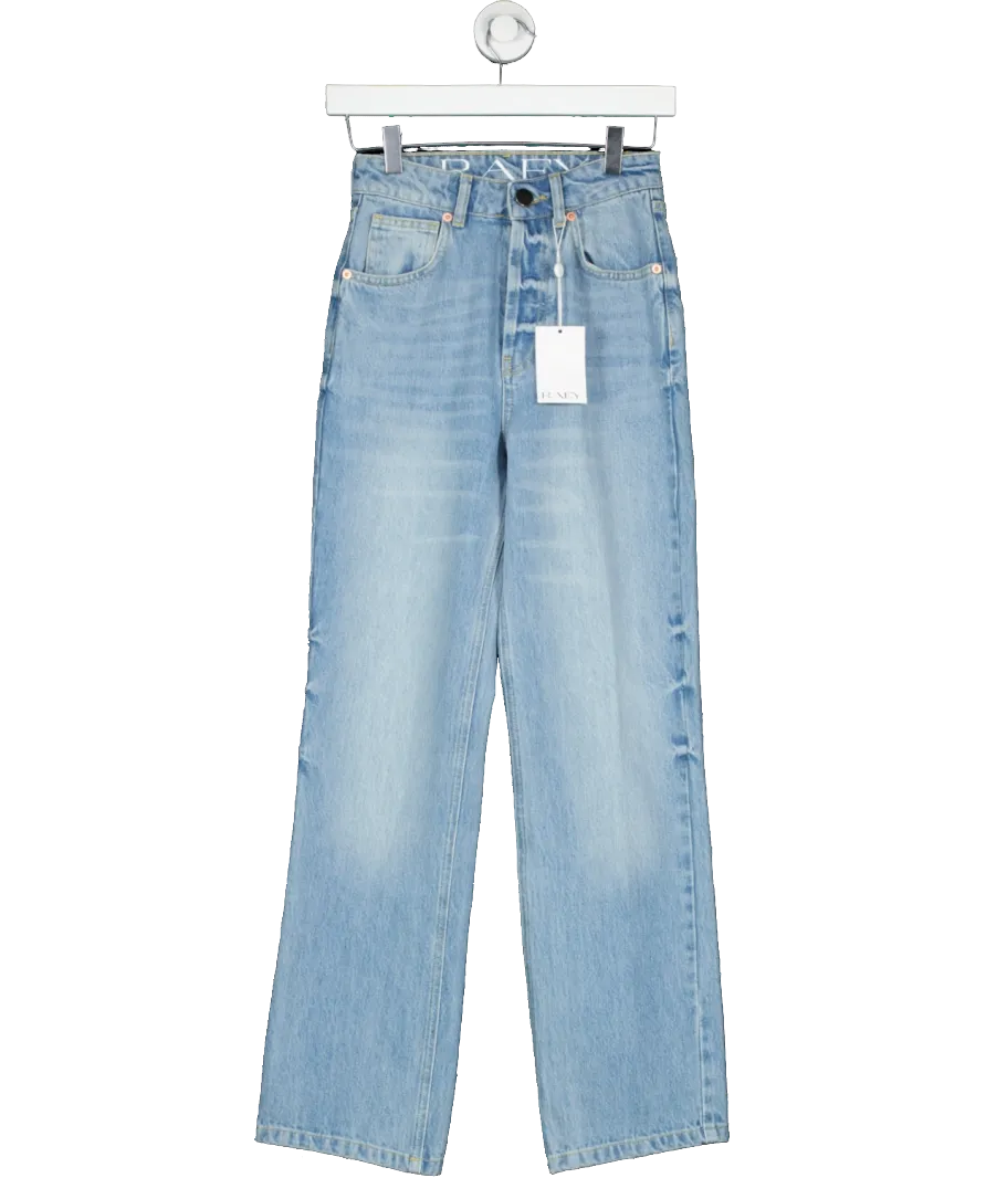 Raey Blue High Rise Organic-cotton Straight-leg Jeans BNWT W25