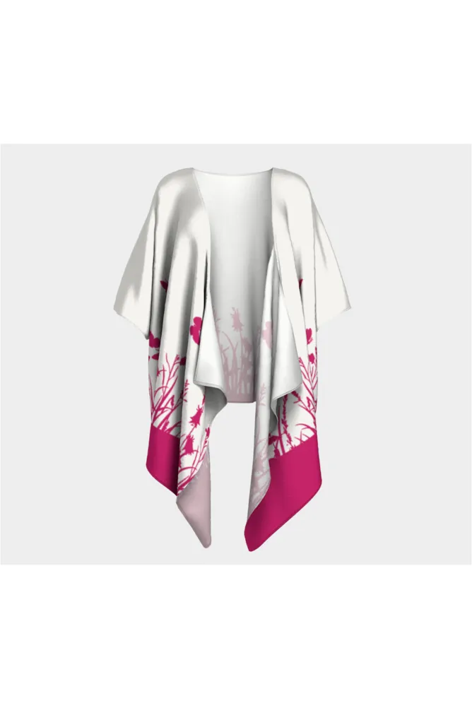 Sweet Lilac Garden Draped Kimono