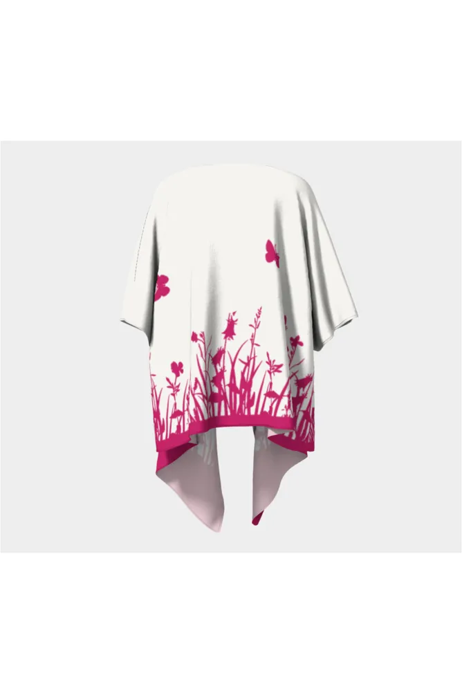 Sweet Lilac Garden Draped Kimono