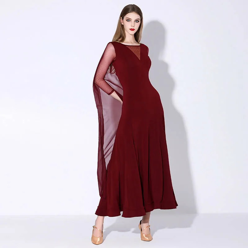 Timeless Style Ballroom Dress | Red/Black | 878