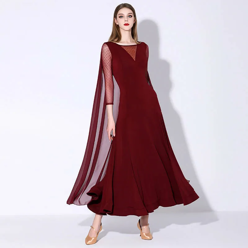 Timeless Style Ballroom Dress | Red/Black | 878