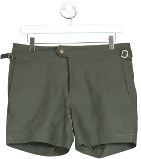 Tom Ford Green Straight Leg Short Leg Swim Shorts W32